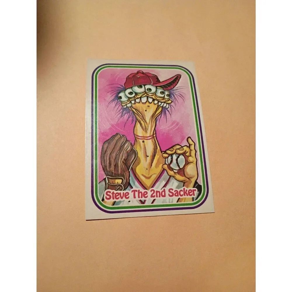 1988 Leaf Awesome All Stars Trading Card 7 Steve the 2nd Sacker Baseball Parody
